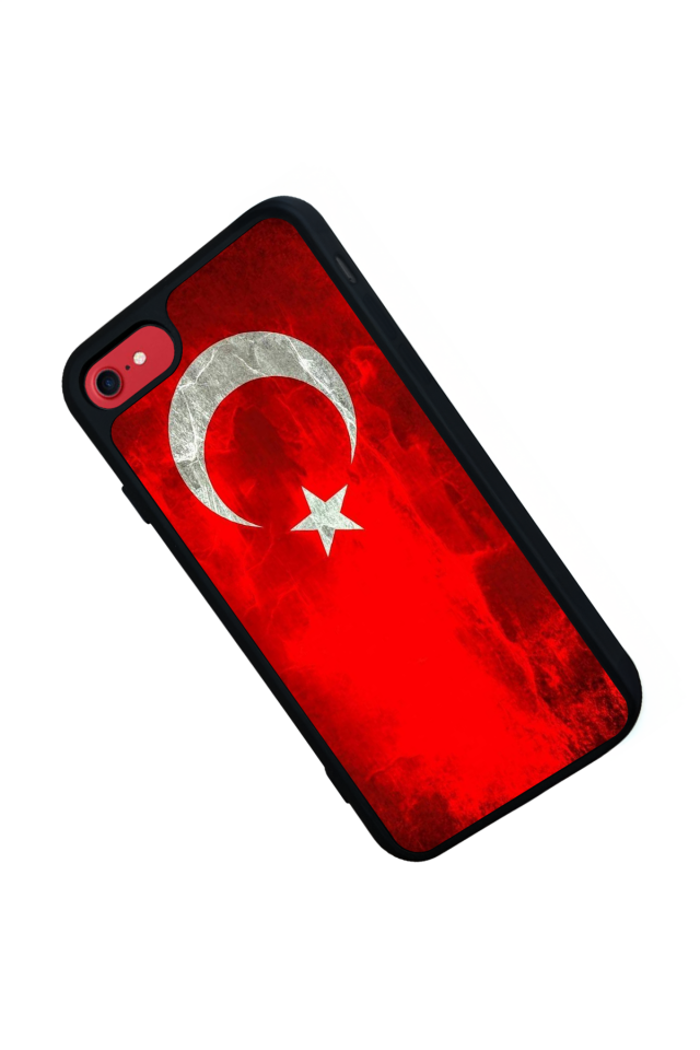 iPhone SE Uyumlu Türk Bayragi Tasarımlı Glossy Premium Kılıf