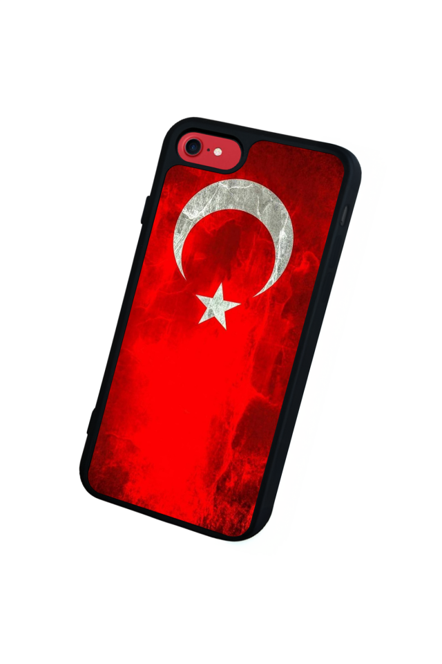 iPhone SE Uyumlu Türk Bayragi Tasarımlı Glossy Premium Kılıf