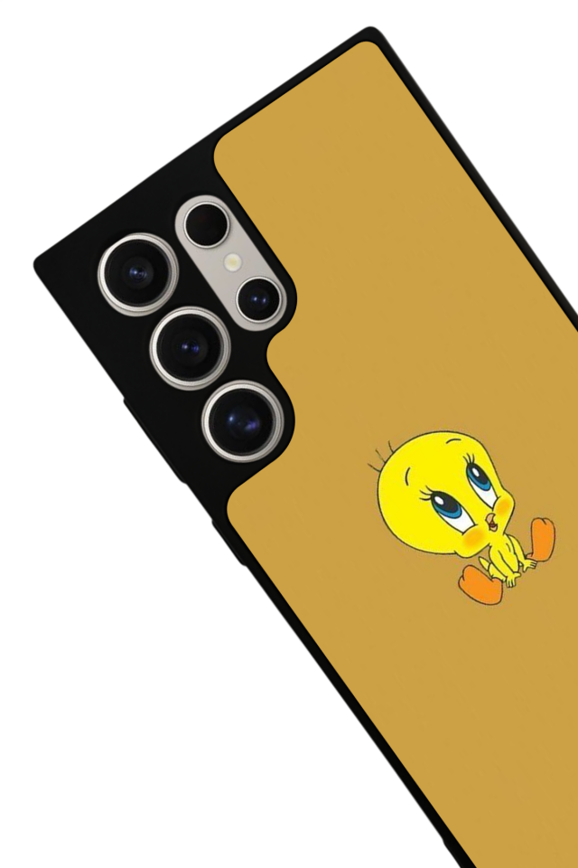 Samsung Galaxy S22 Ultra Uyumlu Tweety Tasarımlı Glossy Premium Kılıf