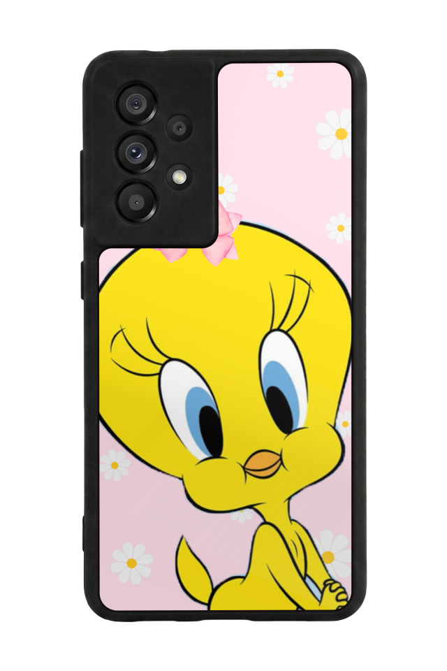 Samsung Galaxy A73 Uyumlu Tweety Tasarımlı Glossy Premium Kılıf