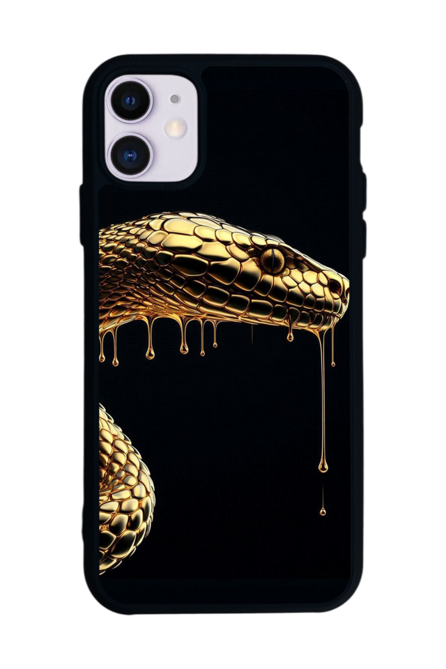 iPhone 11 Uyumlu Yılan Tasarımlı Glossy Premium Kılıf