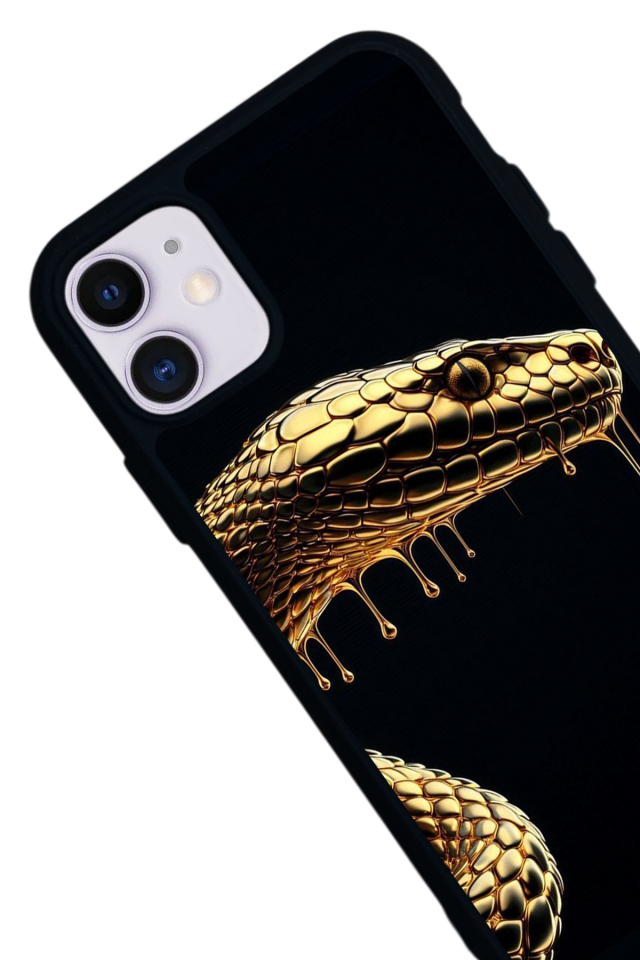 iPhone 11 Uyumlu Yılan Tasarımlı Glossy Premium Kılıf