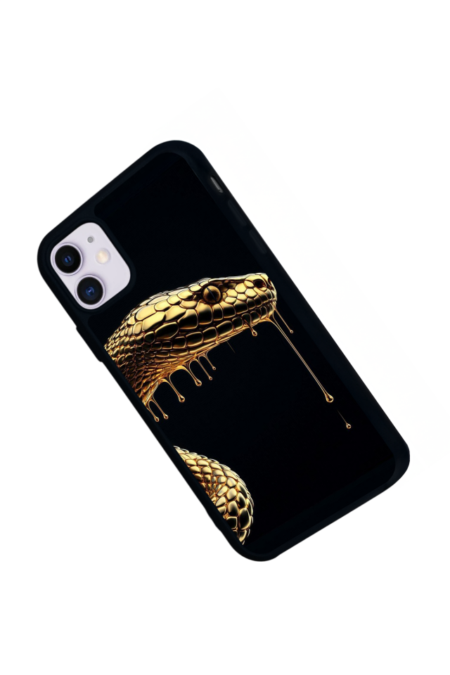 iPhone 11 Uyumlu Yılan Tasarımlı Glossy Premium Kılıf