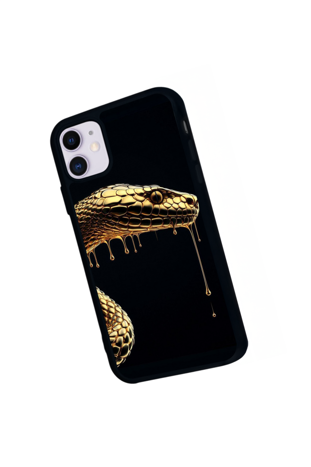 iPhone 11 Uyumlu Yılan Tasarımlı Glossy Premium Kılıf