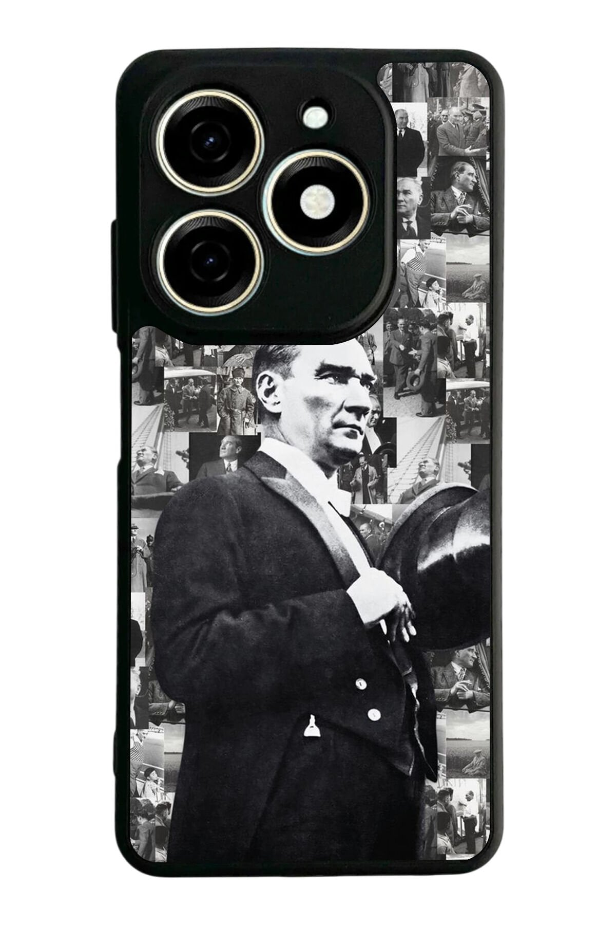 Tecno Spark 20/20C Uyumlu Mustafa Kemal Ataturk Tasarımlı Glossy Premium Kılıf