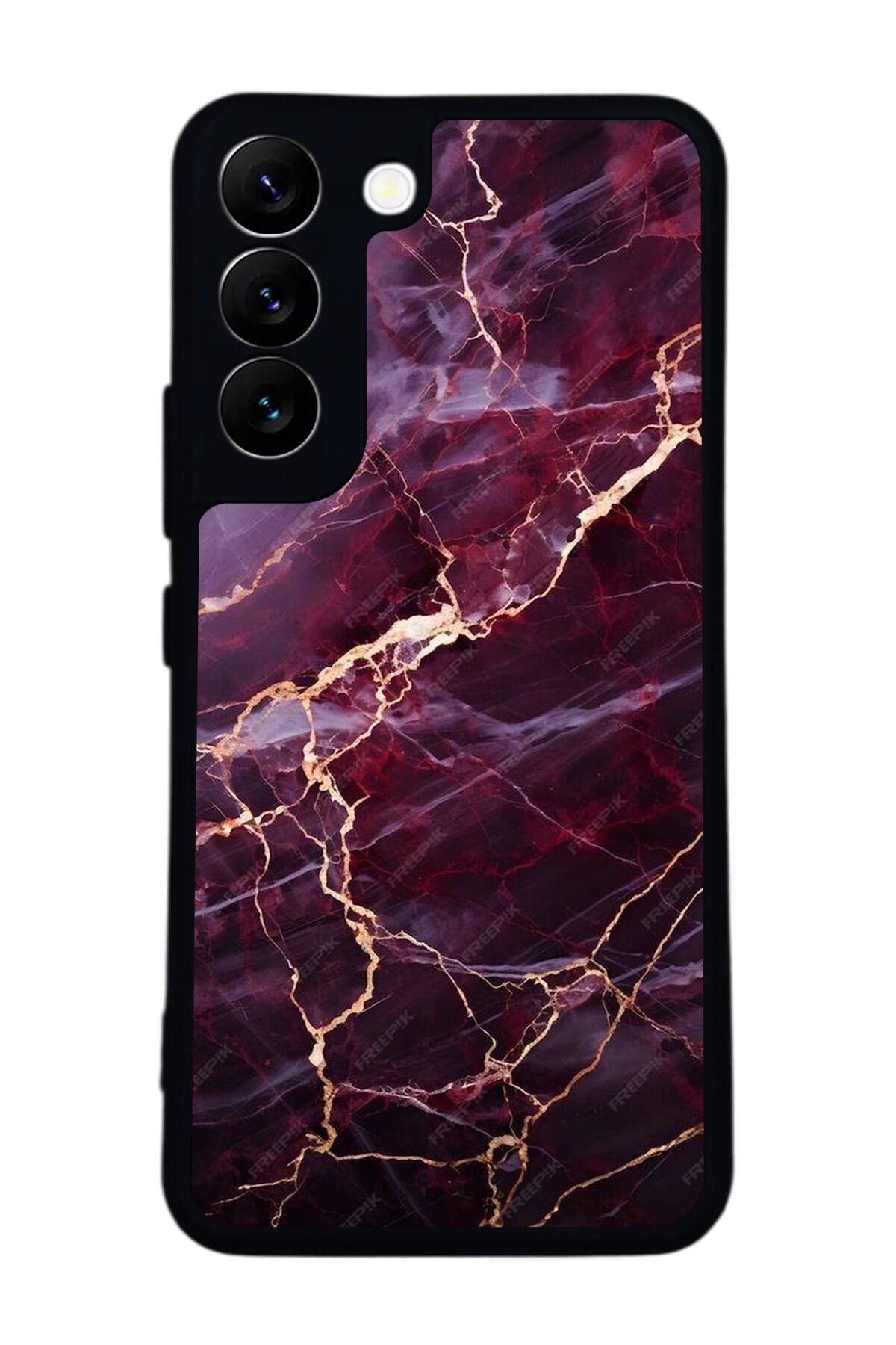 Samsung Galaxy S22 Uyumlu Mermer Marble Tasarımlı Glossy Premium Kılıf