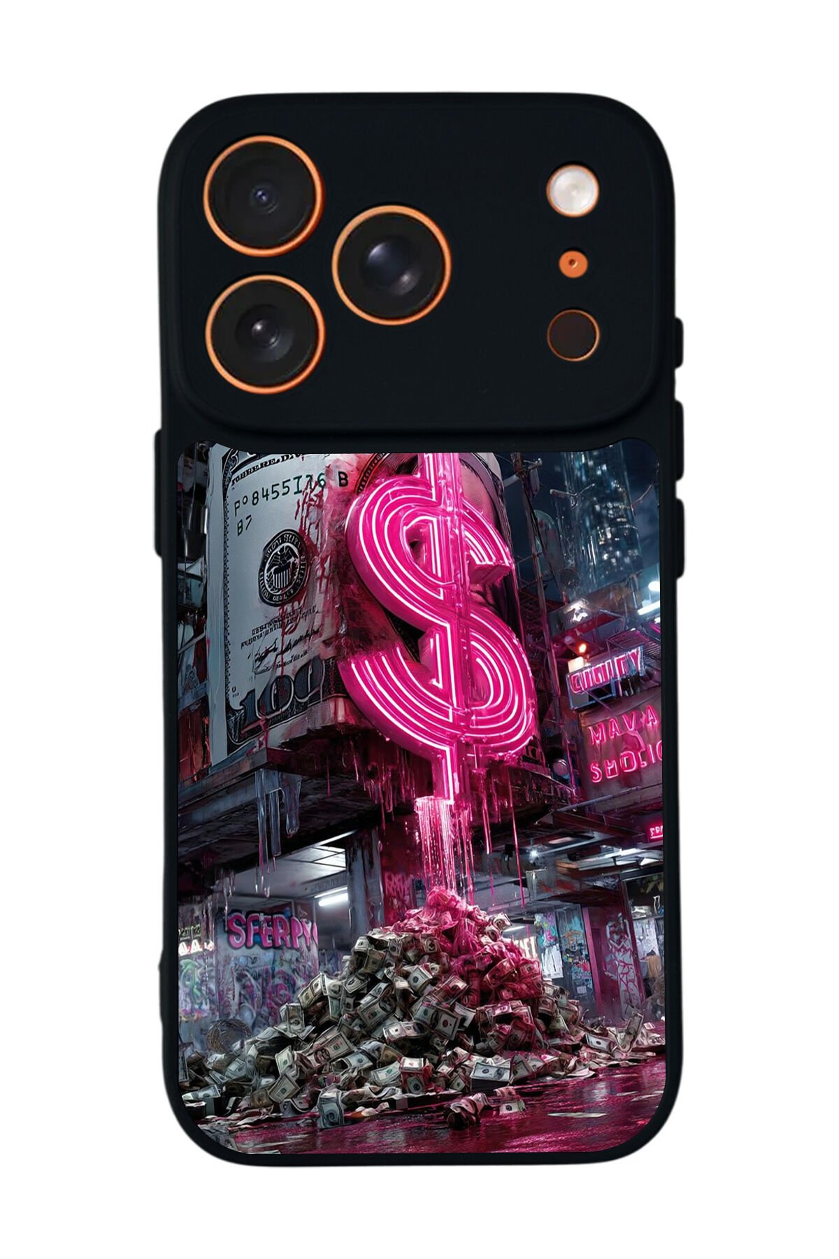iPhone 17 Pro Max Uyumlu Para Tasarımlı Glossy Premium Kılıf