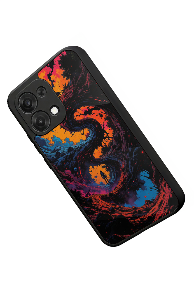 Oppo A6 Pro Uyumlu Abstract Tasarımlı Glossy Premium Kılıf