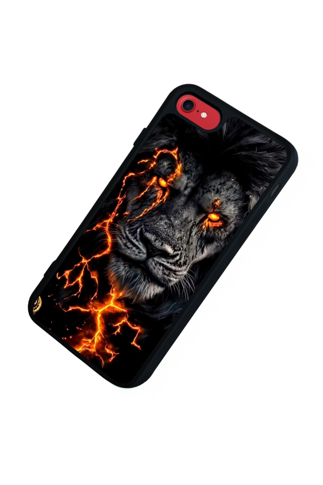 iPhone 8 Uyumlu Aslan Tasarımlı Glossy Premium Kılıf