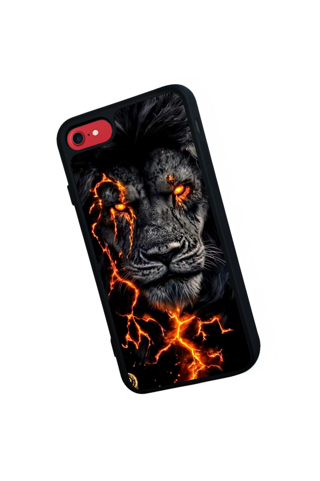 iPhone 8 Uyumlu Aslan Tasarımlı Glossy Premium Kılıf