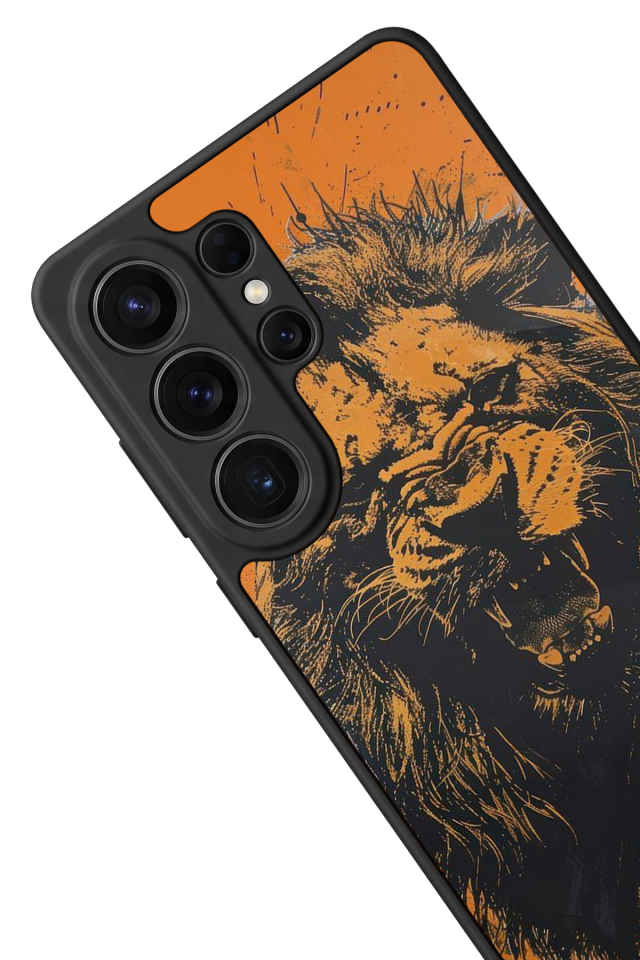 Samsung Galaxy S26 Ultra Uyumlu Aslan Tasarımlı Glossy Premium Kılıf