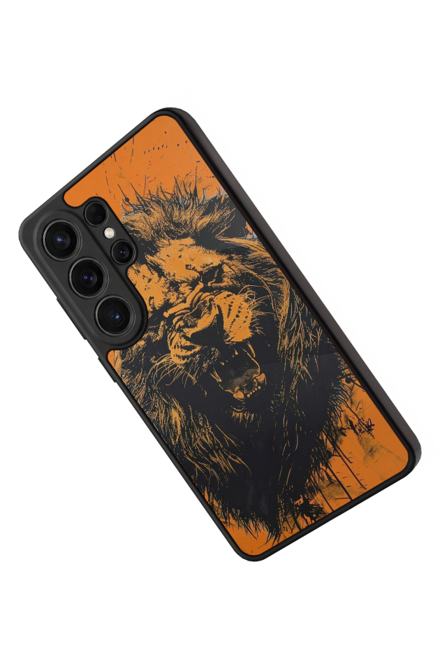 Samsung Galaxy S26 Ultra Uyumlu Aslan Tasarımlı Glossy Premium Kılıf