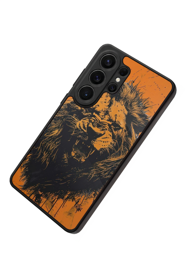 Samsung Galaxy S26 Ultra Uyumlu Aslan Tasarımlı Glossy Premium Kılıf
