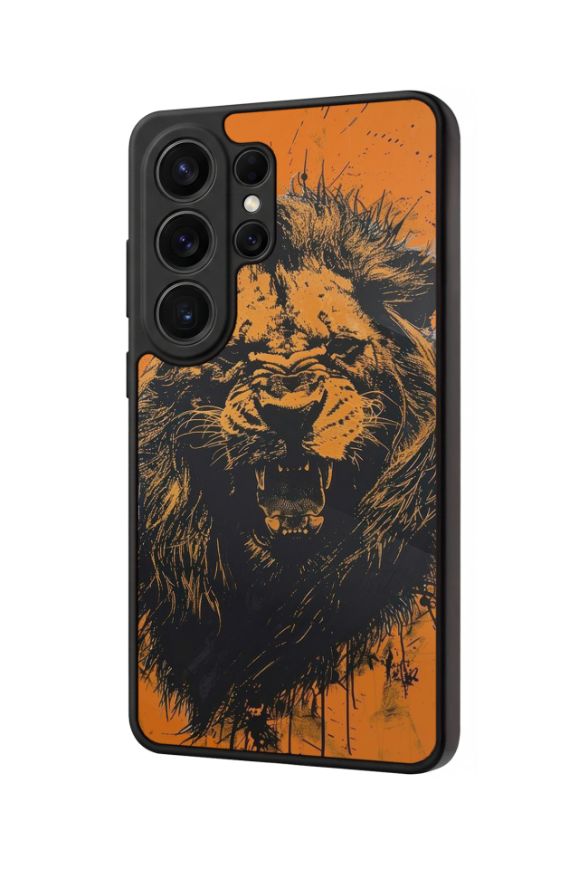 Samsung Galaxy S26 Ultra Uyumlu Aslan Tasarımlı Glossy Premium Kılıf