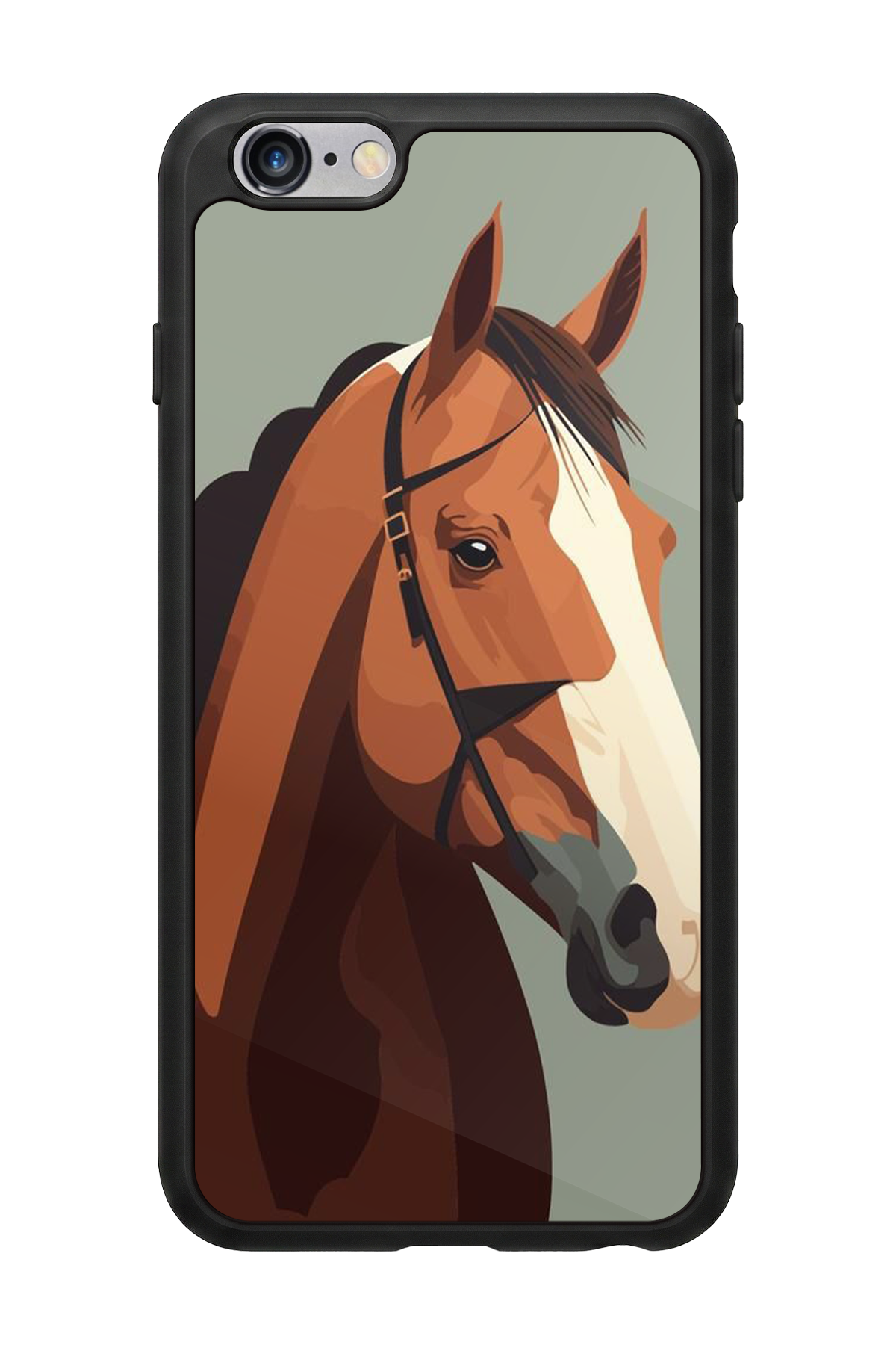 iPhone 6 Plus Uyumlu At Horse Tasarımlı Glossy Premium Kılıf