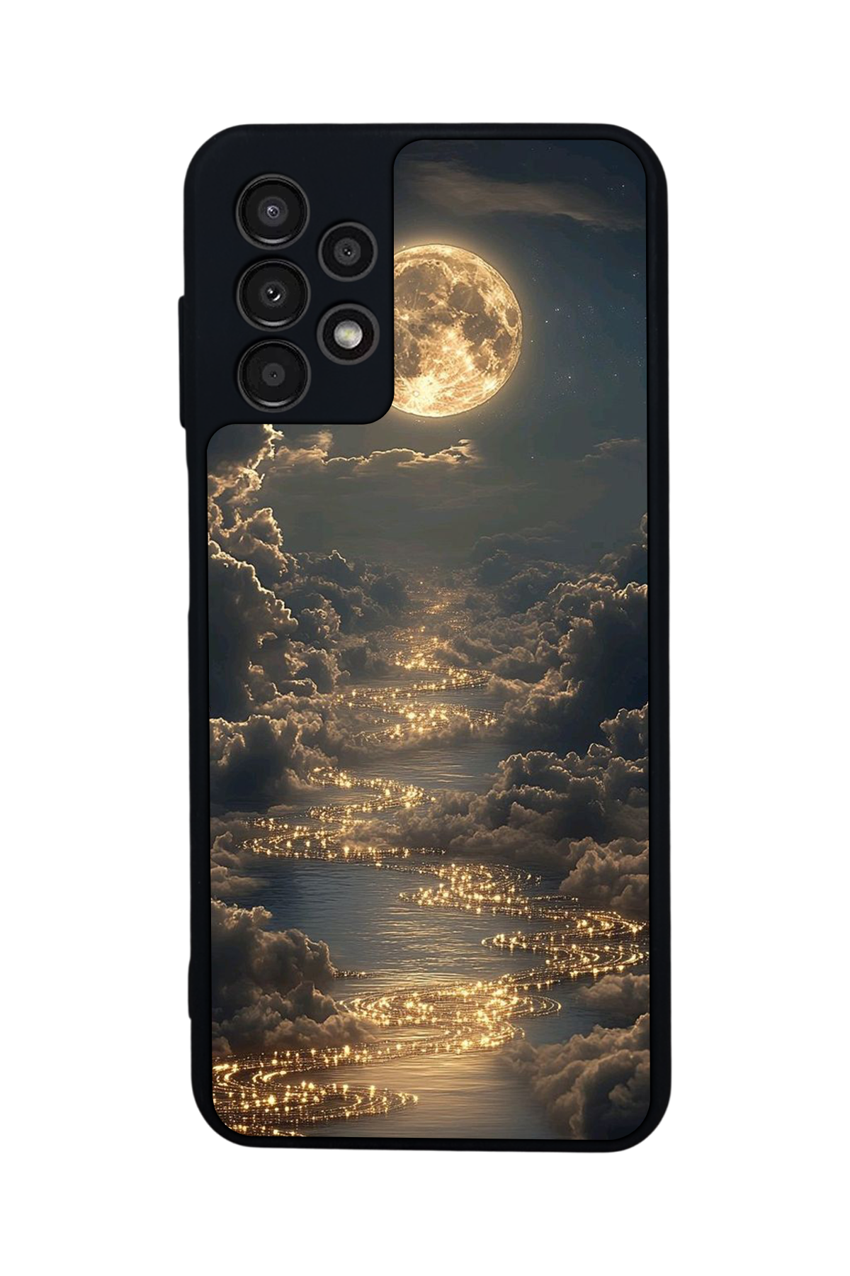 Samsung Galaxy A13 Uyumlu Ay Tasarımlı Glossy Premium Kılıf