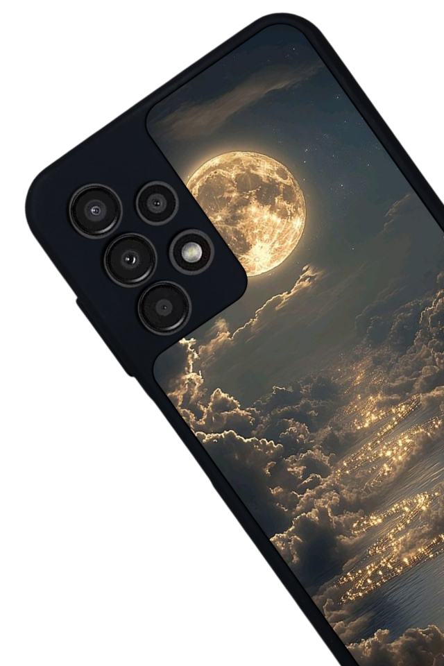 Samsung Galaxy A13 Uyumlu Ay Tasarımlı Glossy Premium Kılıf