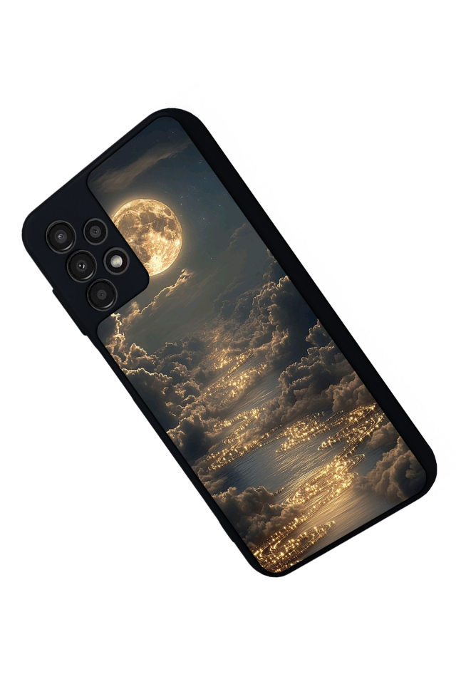 Samsung Galaxy A13 Uyumlu Ay Tasarımlı Glossy Premium Kılıf