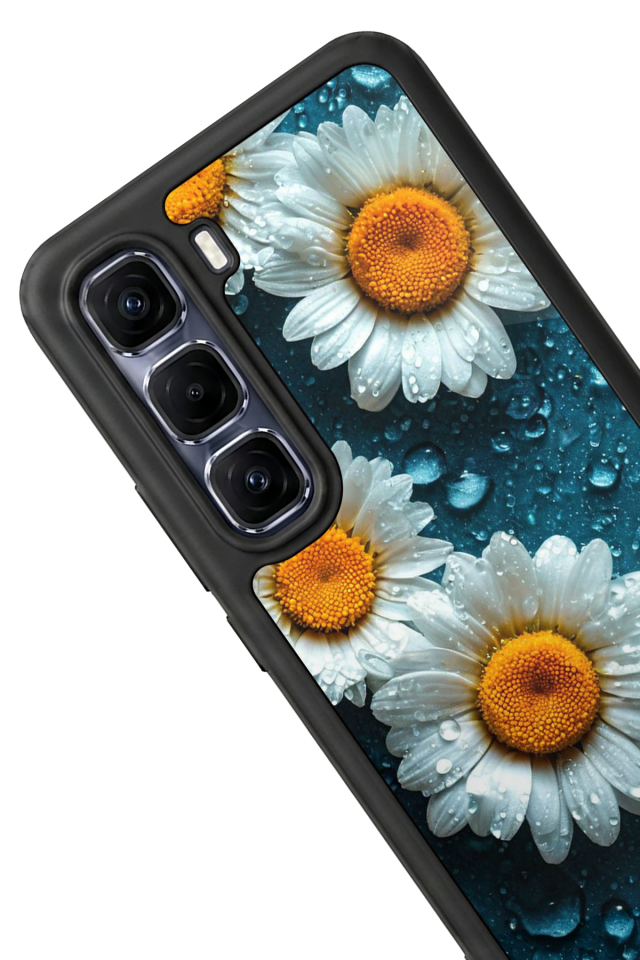 Infinix Hot 60 Pro Plus Uyumlu Cicek Tasarımlı Glossy Premium Kılıf