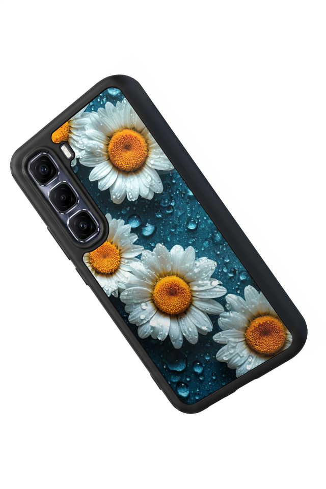 Infinix Hot 60 Pro Plus Uyumlu Cicek Tasarımlı Glossy Premium Kılıf