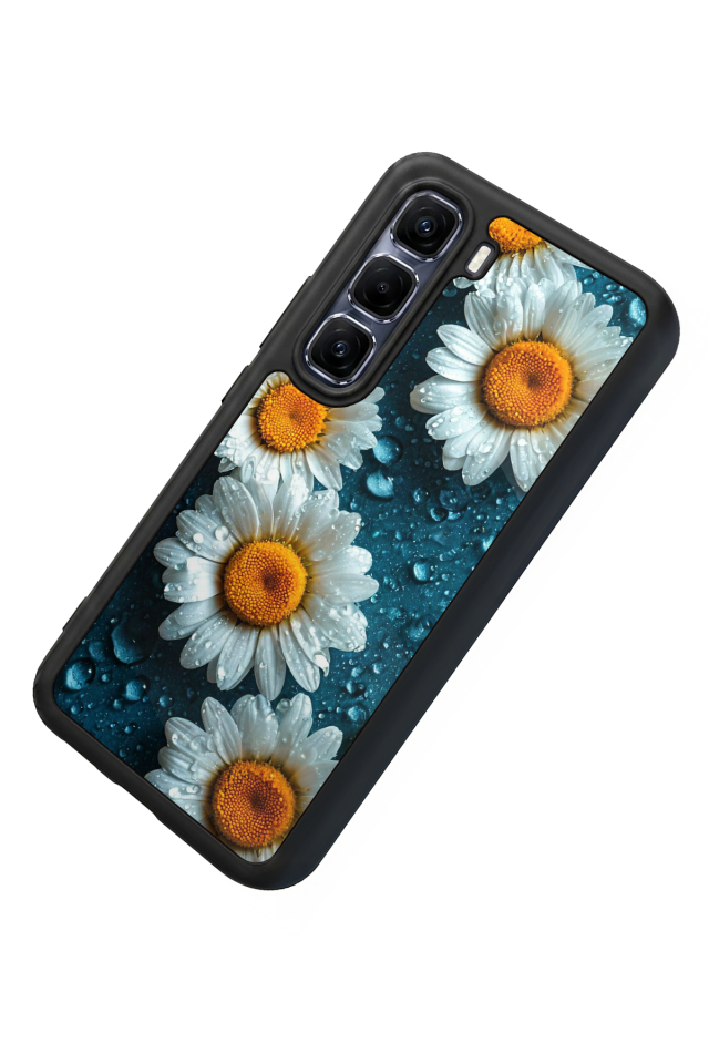 Infinix Hot 60 Pro Plus Uyumlu Cicek Tasarımlı Glossy Premium Kılıf