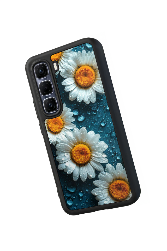 Infinix Hot 60 Pro Plus Uyumlu Cicek Tasarımlı Glossy Premium Kılıf