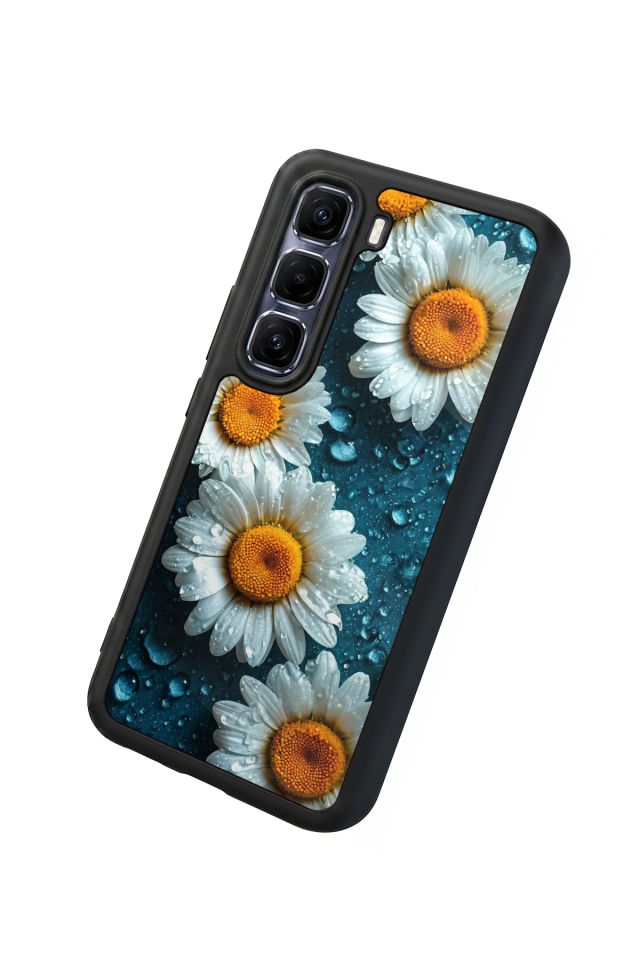 Infinix Hot 60 Pro Plus Uyumlu Cicek Tasarımlı Glossy Premium Kılıf