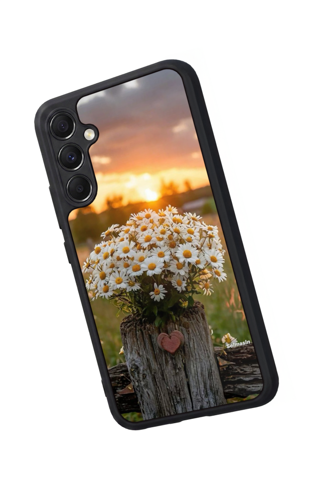 Samsung Galaxy A34 Uyumlu Cicek Tasarımlı Glossy Premium Kılıf