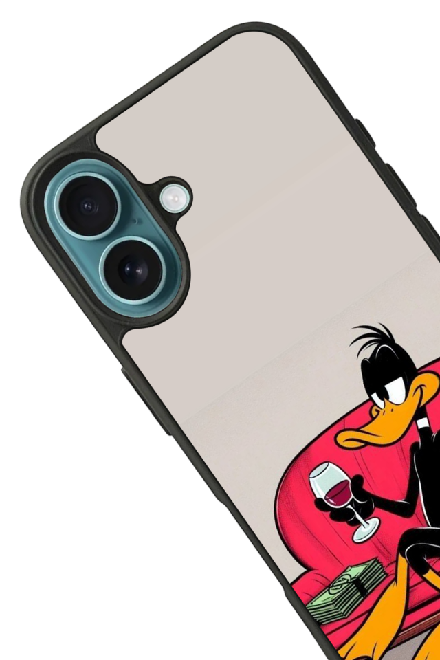 iPhone 16 Plus Uyumlu Daffy duck Tasarımlı Glossy Premium Kılıf