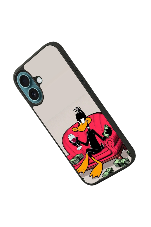 iPhone 16 Plus Uyumlu Daffy duck Tasarımlı Glossy Premium Kılıf