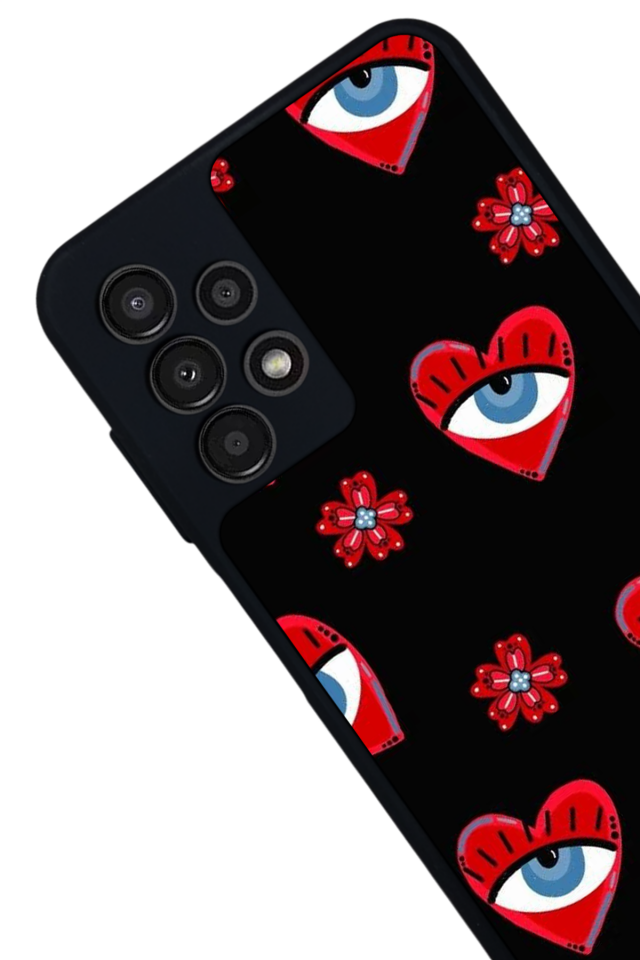 Samsung Galaxy A13 Uyumlu Göz Tasarımlı Glossy Premium Kılıf