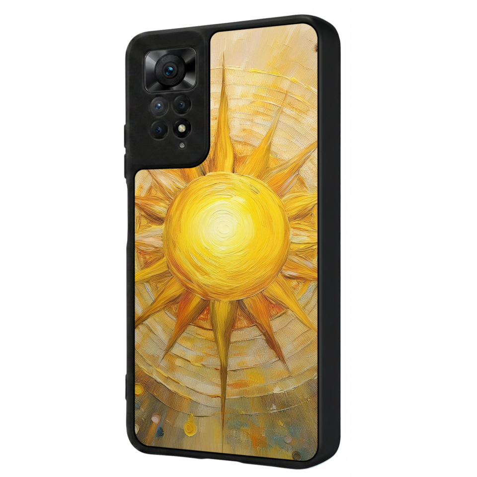 Xiaomi Redmi Note 12 Pro Uyumlu Güneş Tasarımlı Glossy Premium Kılıf
