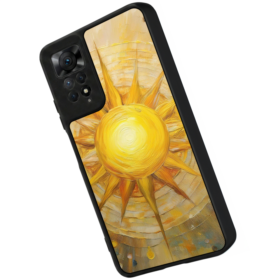 Xiaomi Redmi Note 12 Pro Uyumlu Güneş Tasarımlı Glossy Premium Kılıf