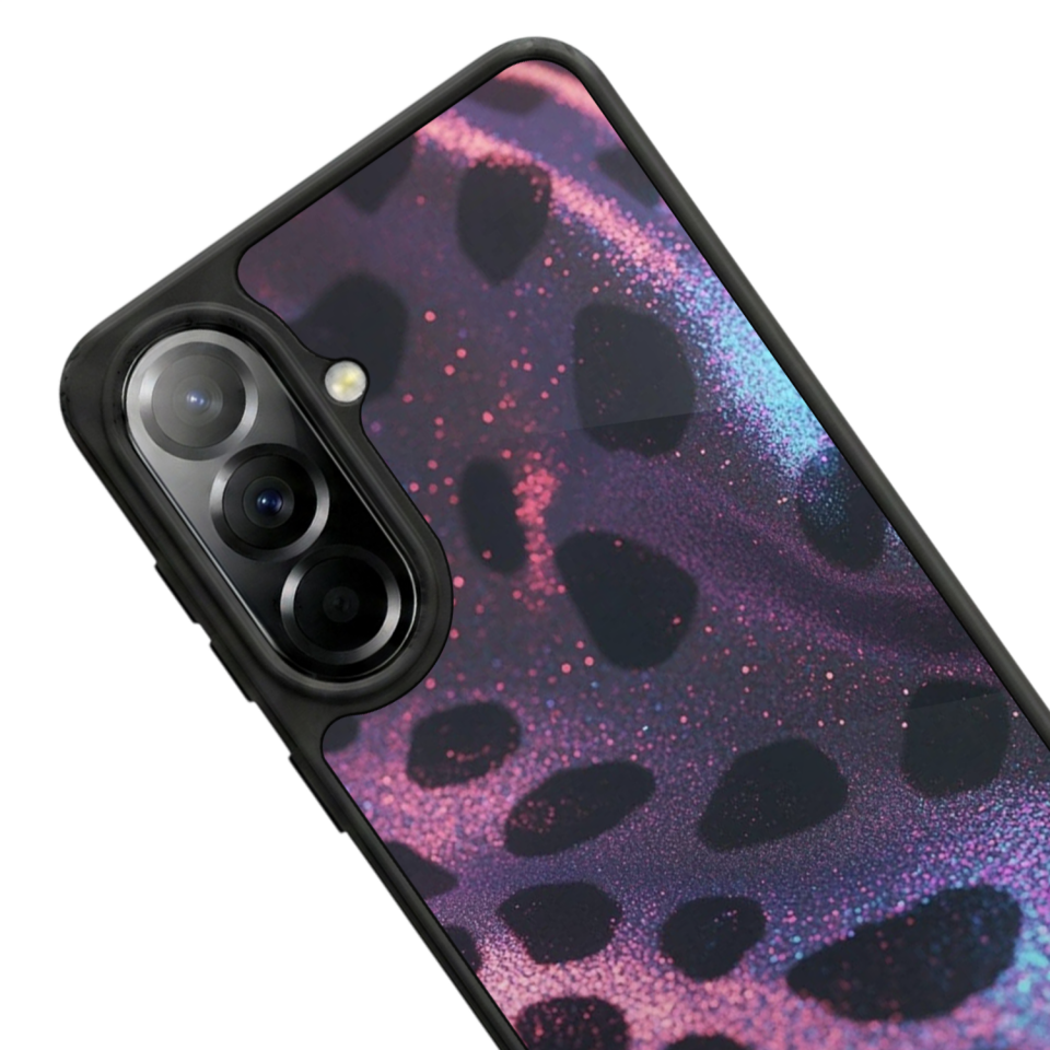 Samsung Galaxy A37 Uyumlu Hologram Leopar Tasarımlı Glossy Premium Kılıf