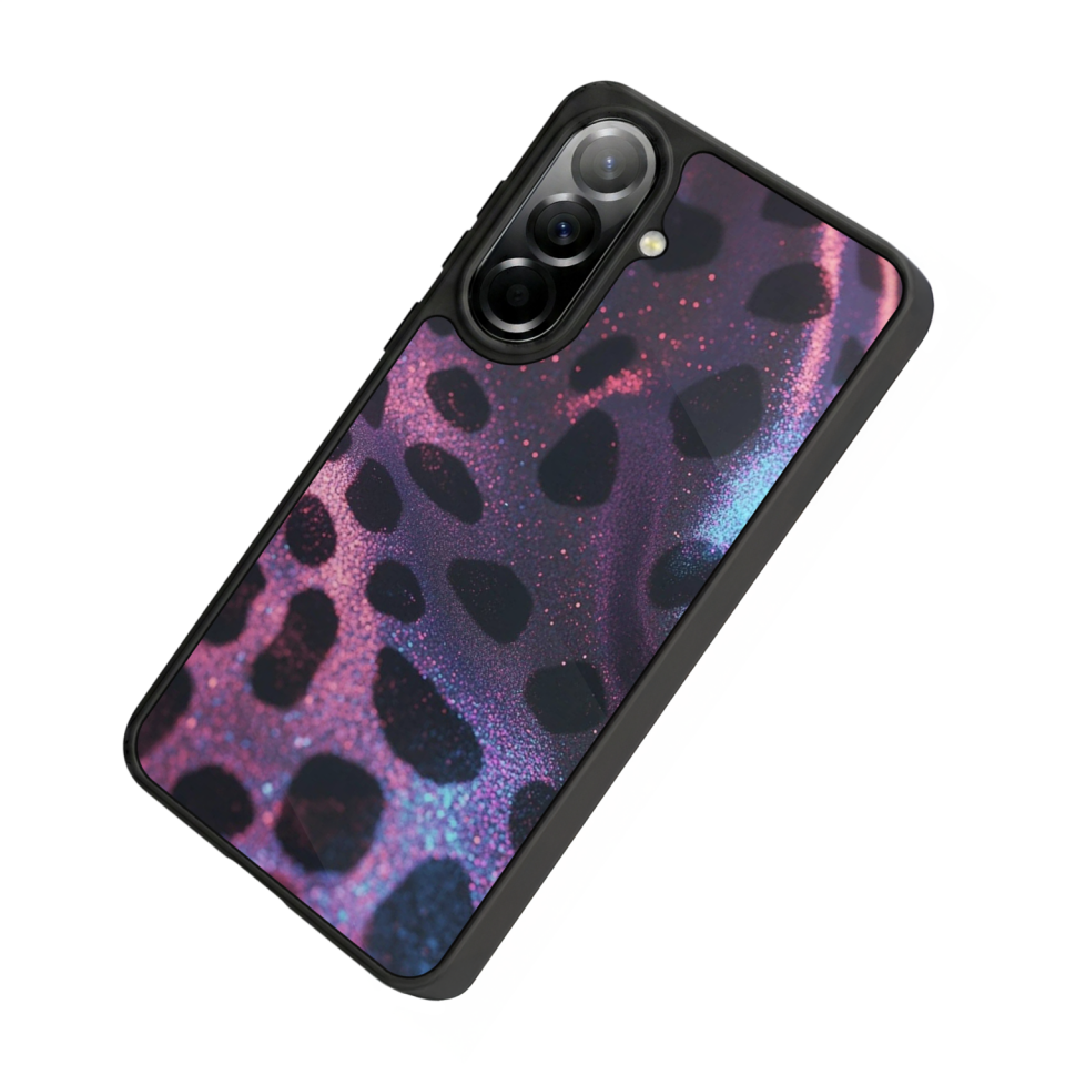 Samsung Galaxy A37 Uyumlu Hologram Leopar Tasarımlı Glossy Premium Kılıf