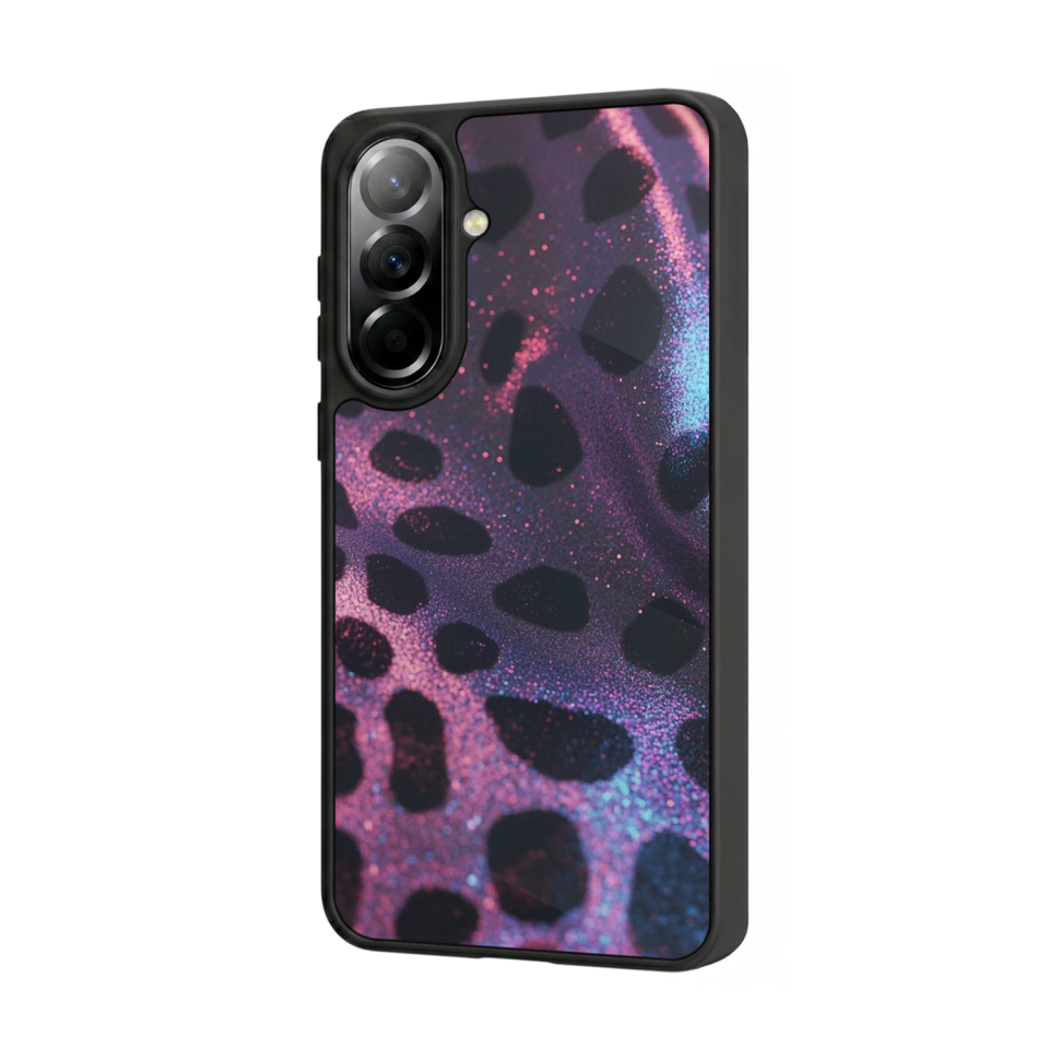Samsung Galaxy A37 Uyumlu Hologram Leopar Tasarımlı Glossy Premium Kılıf