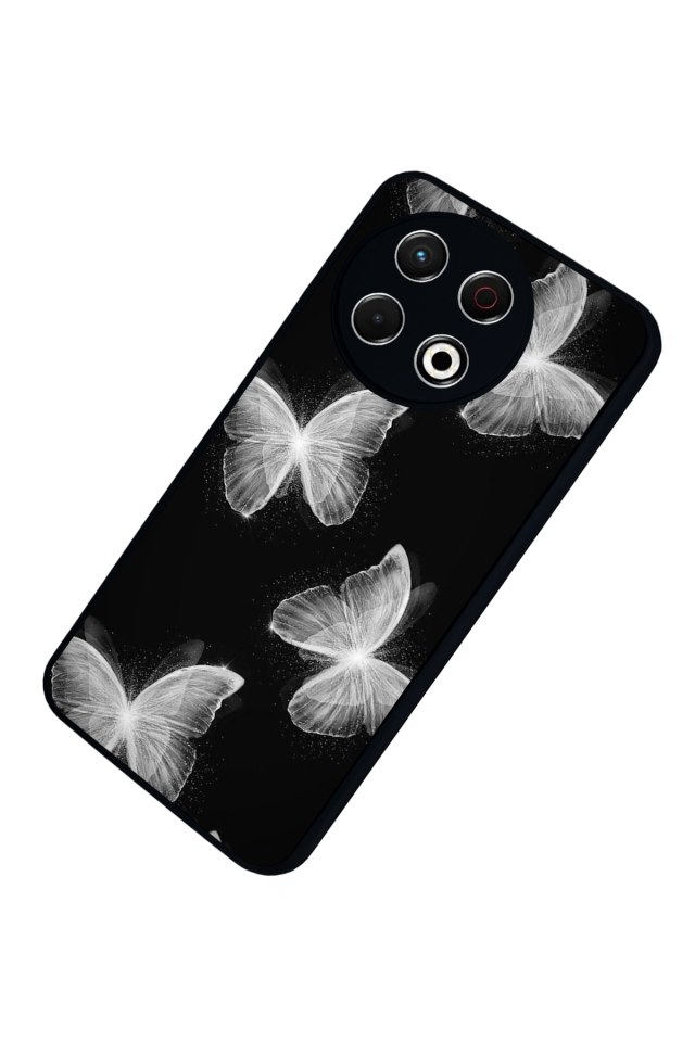 Tecno Spark 30 Pro Uyumlu Kelebek Tasarımlı Glossy Premium Kılıf