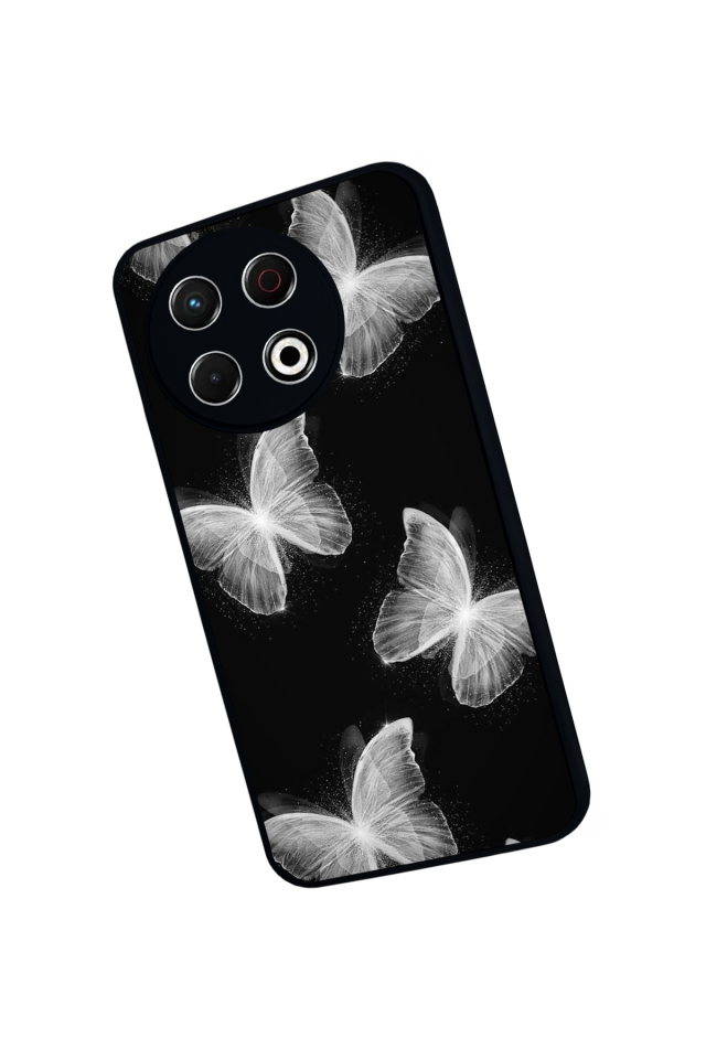 Tecno Spark 30 Pro Uyumlu Kelebek Tasarımlı Glossy Premium Kılıf
