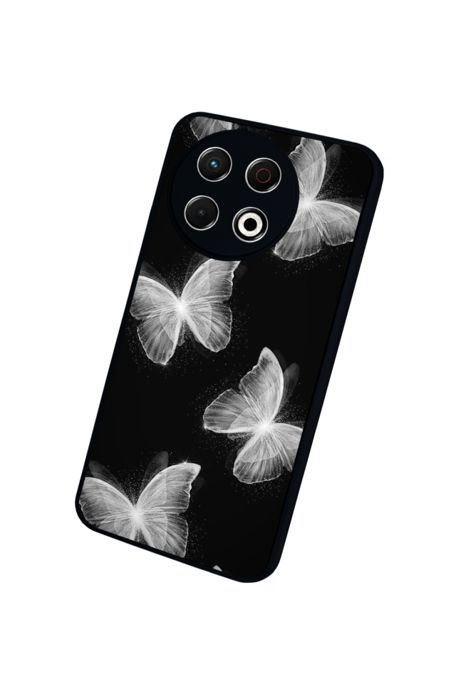 Tecno Spark 30 Pro Uyumlu Kelebek Tasarımlı Glossy Premium Kılıf