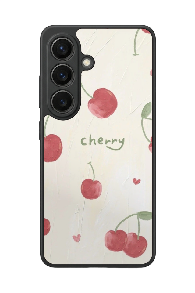 Samsung Galaxy S26 Uyumlu Kiraz Tasarımlı Glossy Premium Kılıf