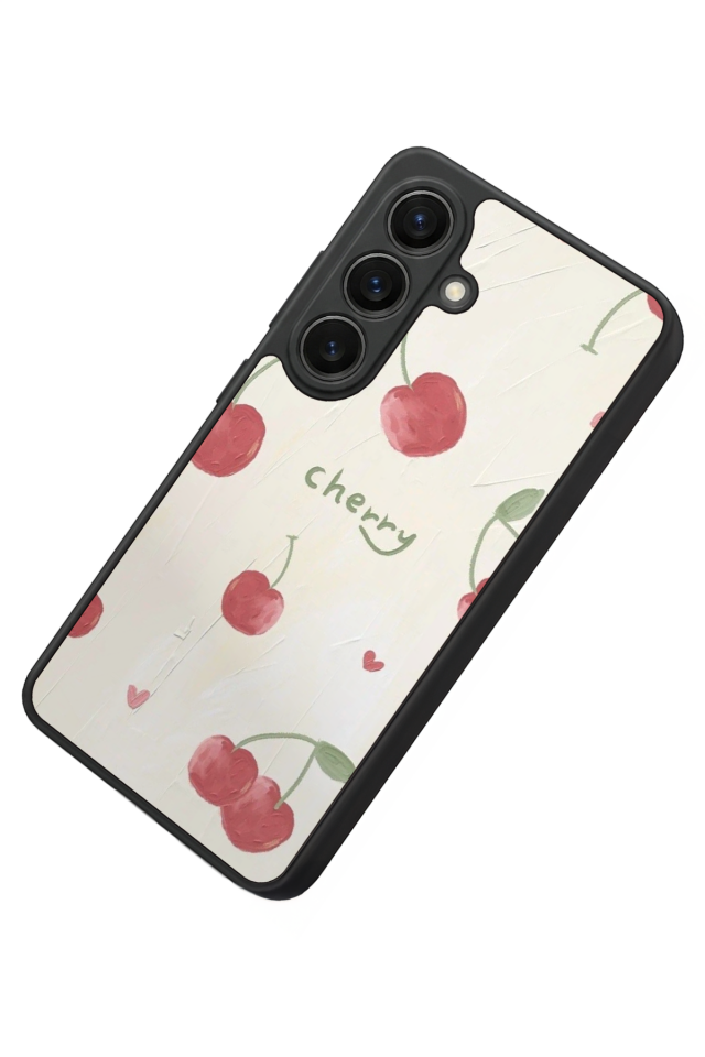 Samsung Galaxy S26 Uyumlu Kiraz Tasarımlı Glossy Premium Kılıf