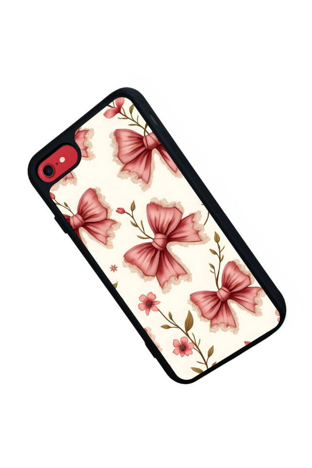 iPhone 7 Uyumlu Kurdele Tasarımlı Glossy Premium Kılıf