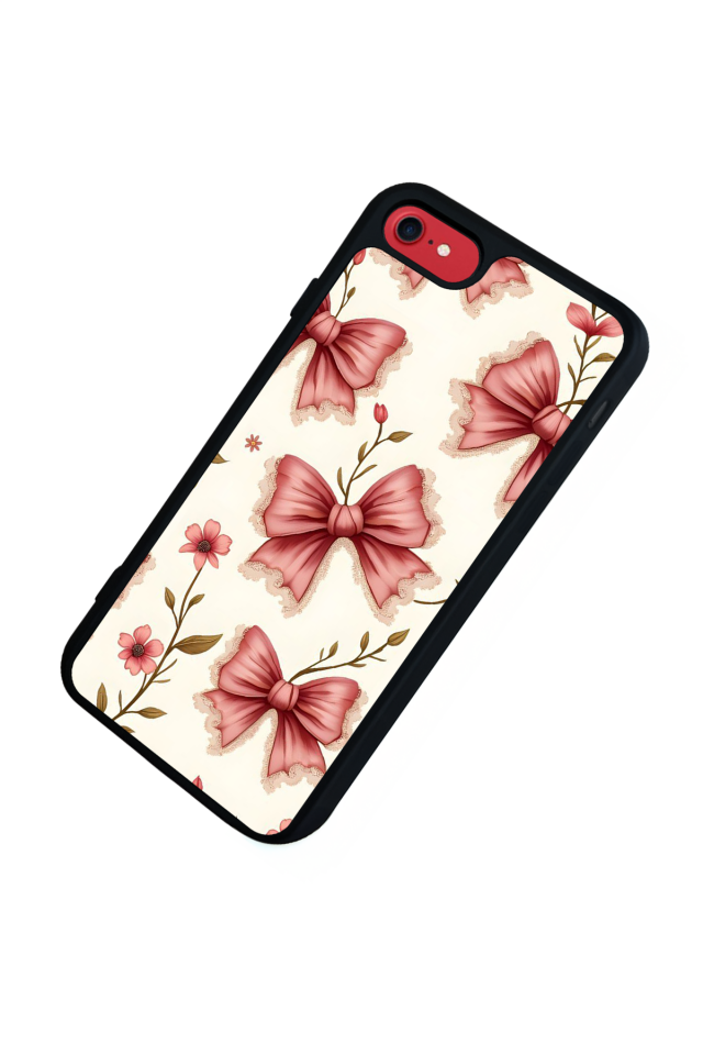 iPhone 7 Uyumlu Kurdele Tasarımlı Glossy Premium Kılıf