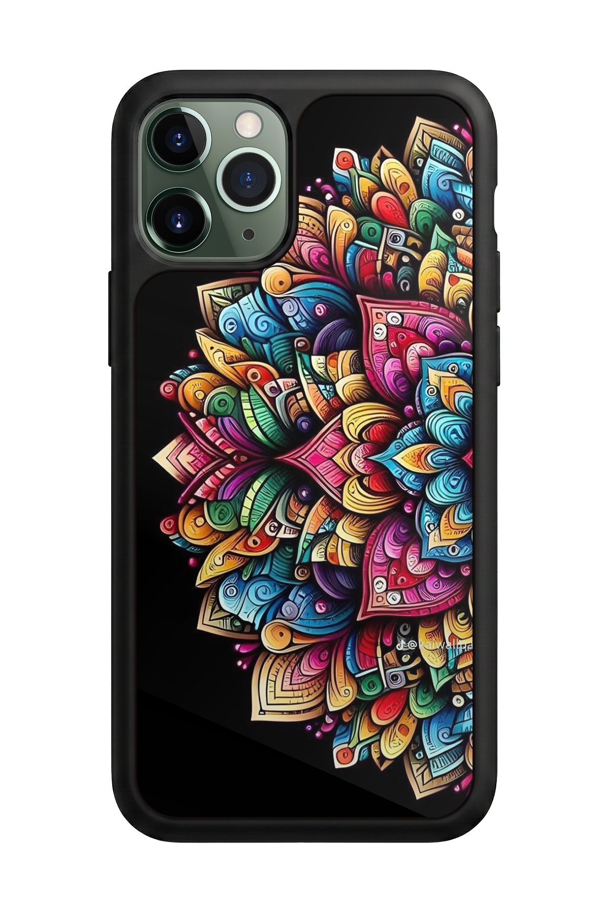 iPhone 11 Pro Max Uyumlu Mandala Tasarımlı Glossy Premium Kılıf