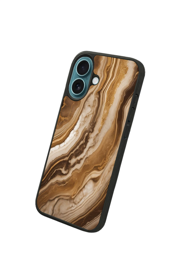 iPhone 16 Uyumlu Mermer Marble Tasarımlı Glossy Premium Kılıf