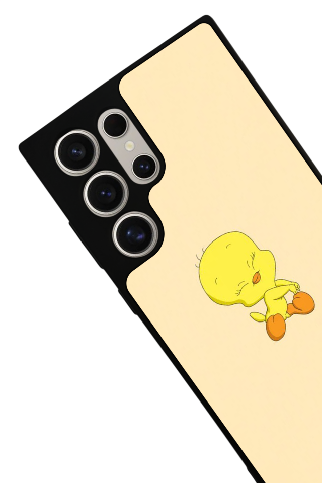 Samsung Galaxy S22 Ultra Uyumlu Tweety Tasarımlı Glossy Premium Kılıf