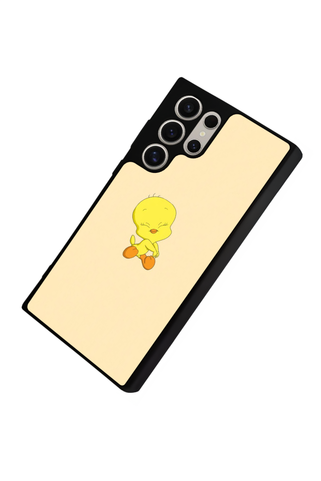 Samsung Galaxy S22 Ultra Uyumlu Tweety Tasarımlı Glossy Premium Kılıf