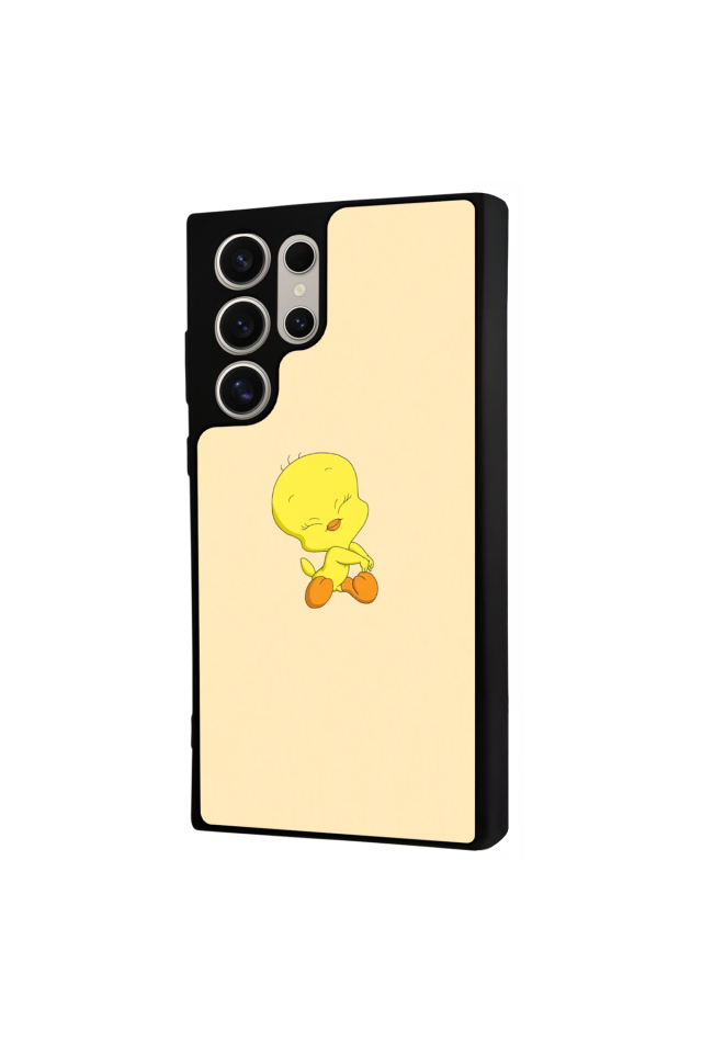 Samsung Galaxy S22 Ultra Uyumlu Tweety Tasarımlı Glossy Premium Kılıf