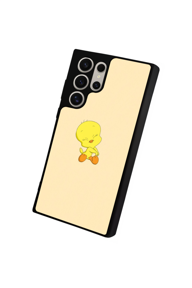 Samsung Galaxy S22 Ultra Uyumlu Tweety Tasarımlı Glossy Premium Kılıf