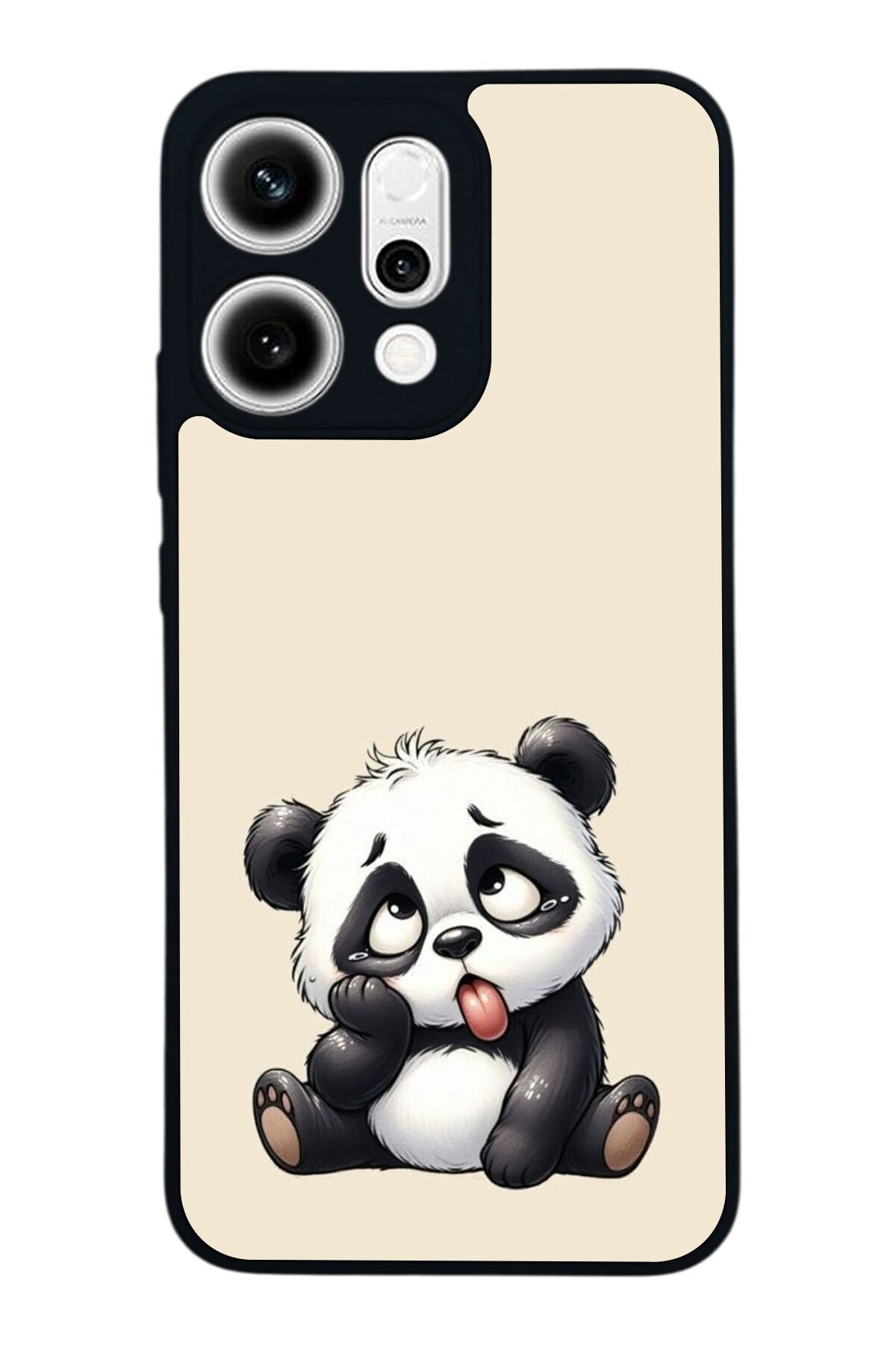 Oppo Reno 14 Uyumlu Panda Tasarımlı Glossy Premium Kılıf